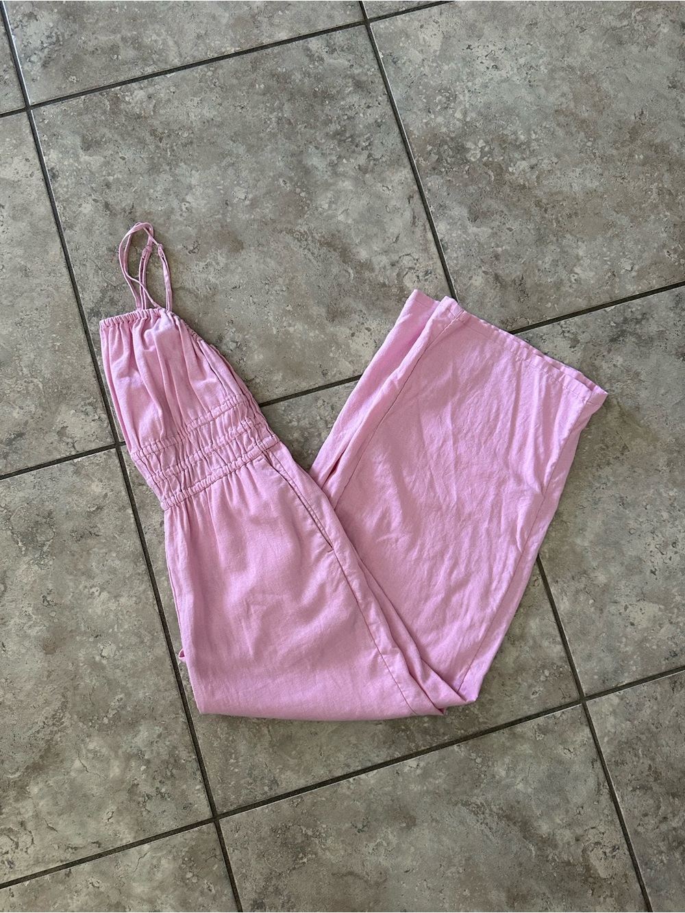 Old Navy Pink Elastic-Waist Jumpsuit